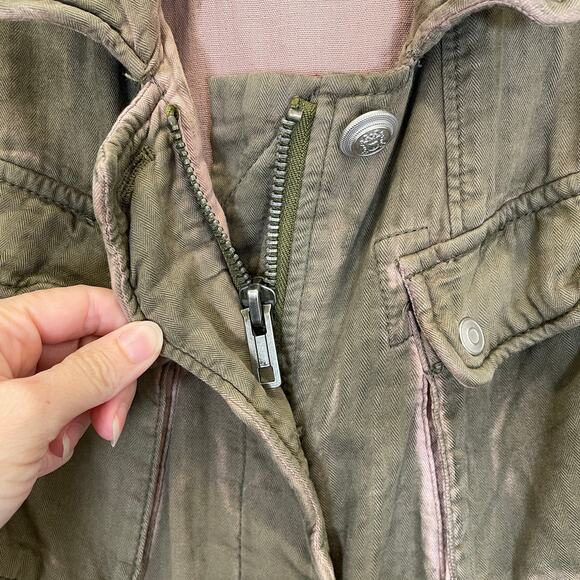 Free People Not Your Brother's Jacket Surplus Utility Military Olive Green XS - Picture 6 of 8